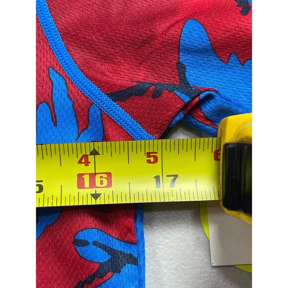 Athletic Works Boys Large 10-12 Dri-Fit Shirt Red & Blue Camouflage Design Short - Picture 4 of 10